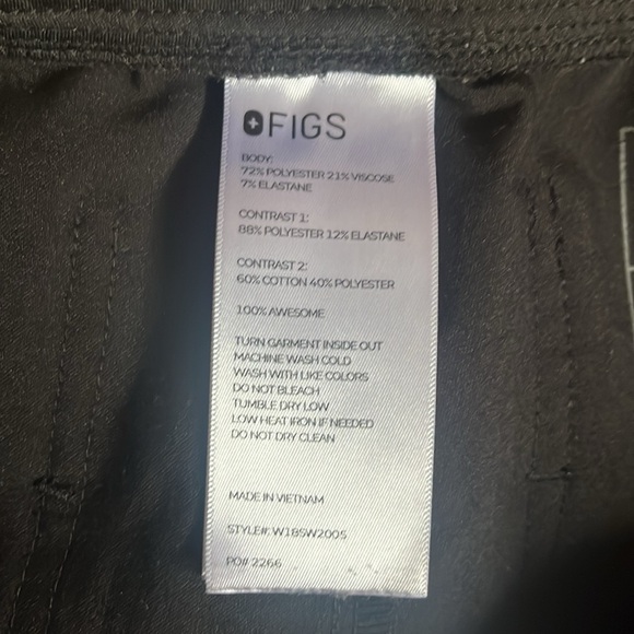 FIGS Zamora black jogger scrub pants - Picture 4 of 5